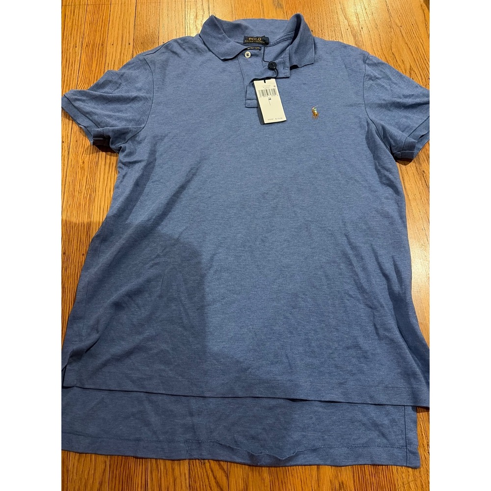 Polo Ralph Lauren Mens Soft Touch Polo Shirt Blue Heather M 710704319180